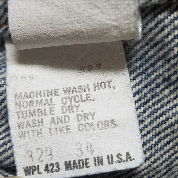 VINTAGE Levi's 506 Mid Wash Denim Trucker Jacket L - Picture 14 of 15